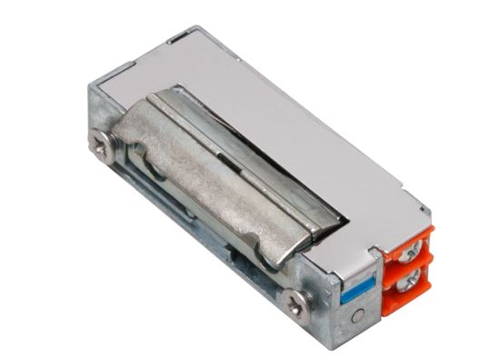 Alacsony, keskeny, szimmetrikus, állítható zárnyelvű, feszültségre záró elektromos zár, DORCAS-99-2-NF-512